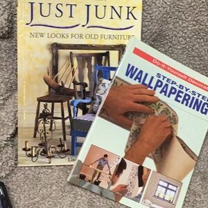 DIY Decorative Finishes; Just Junk & Step by Step Wallpapering paperback books